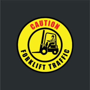 Caution Forklift Traffic (Red) - Image Projection