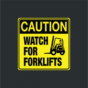 Caution Forklift Traffic (Square) - Image Projection